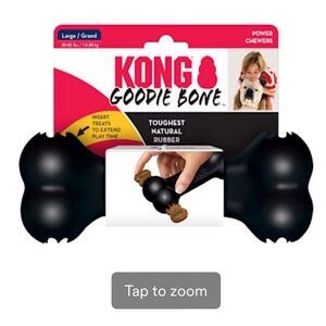 NIP KONG Extreme Black Goodie Bone Dog Toy Large